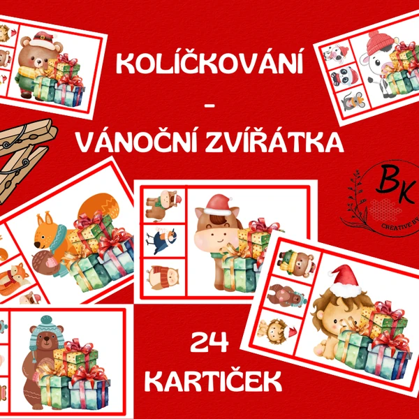 KOLÍČKOVÁNÍ - vánoční zvířátka