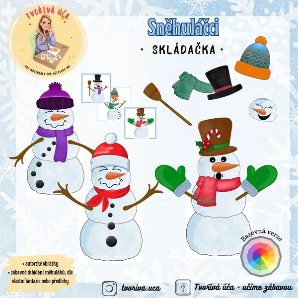Sněhuláčci - skládačky