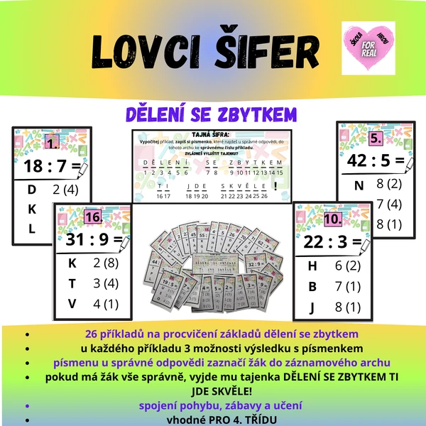 Lovci šifer - dělení se zbytkem