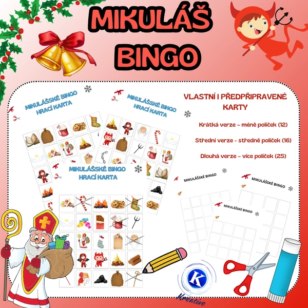 Mikuláš - bingo