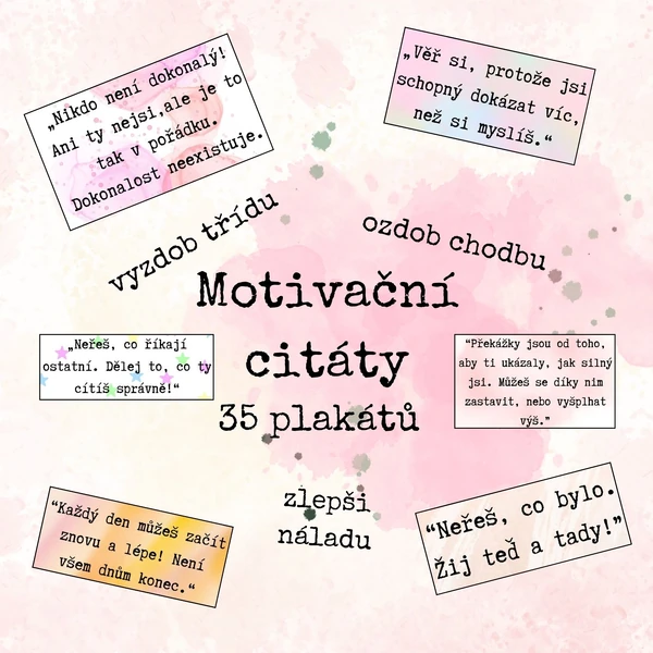 Motivační plakáty k výzdobě třídy i chodby