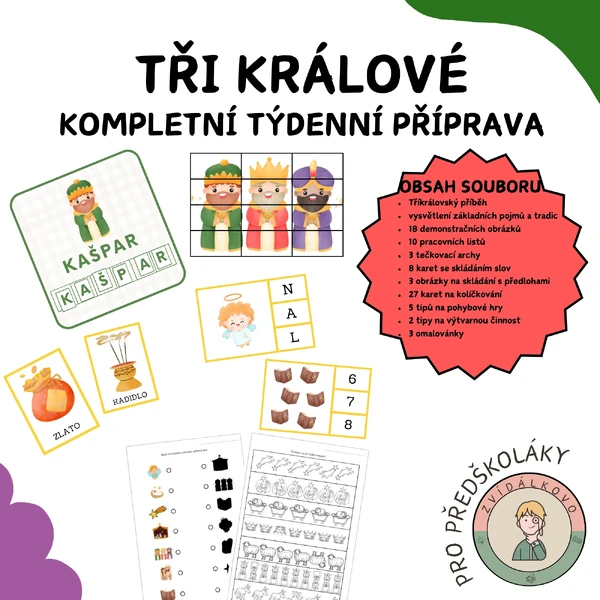 Tři králové - kompletní týdenní příprava MŠ