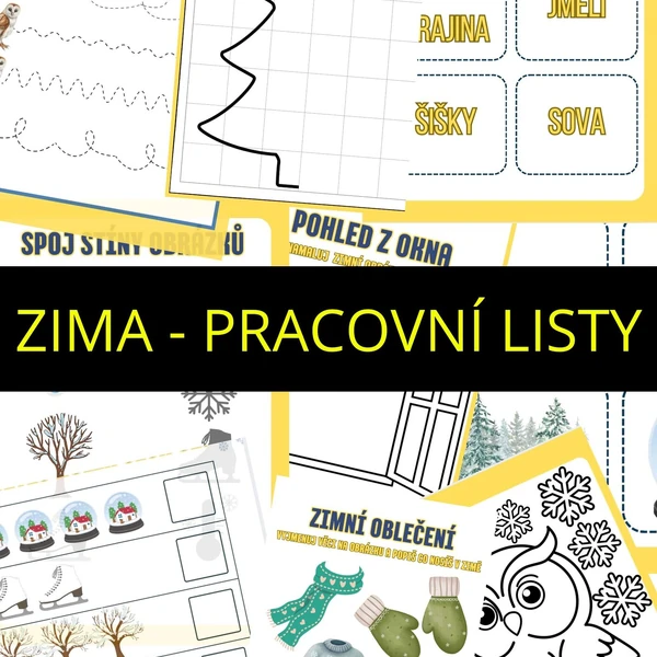 ZIMA - soubor pracovních listů
