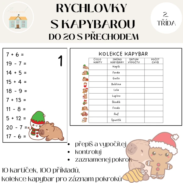 Zimní rychlovky s kapybarou - do 20 s přechodem