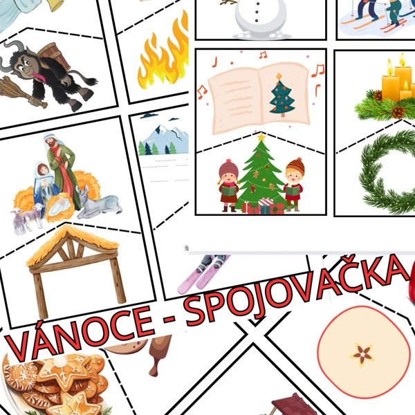 Vánoční spojovačka - pracovní list