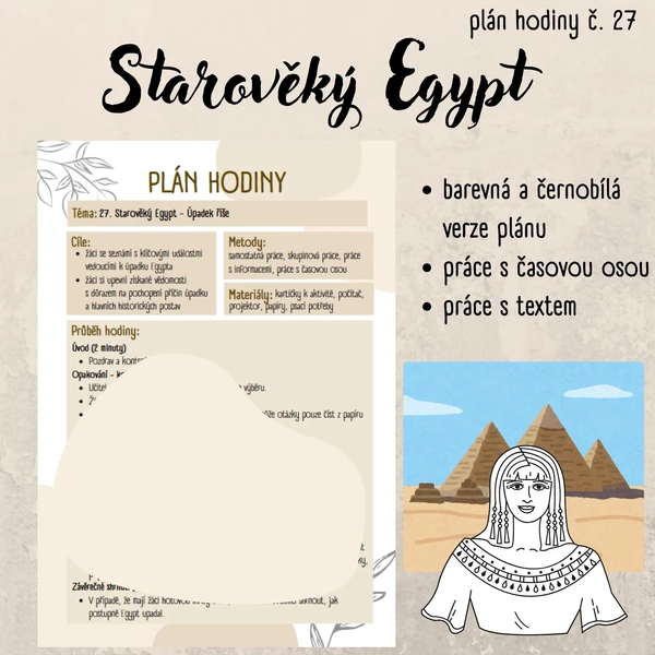 Plán hodiny (27) - 6. třída - Starověký Egypt, úpadek říše
