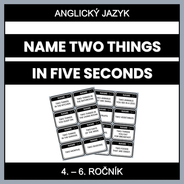 Name Two Things in Five Seconds (lehčí varianta)