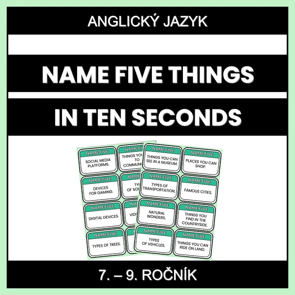 Name Five Things in Ten Seconds