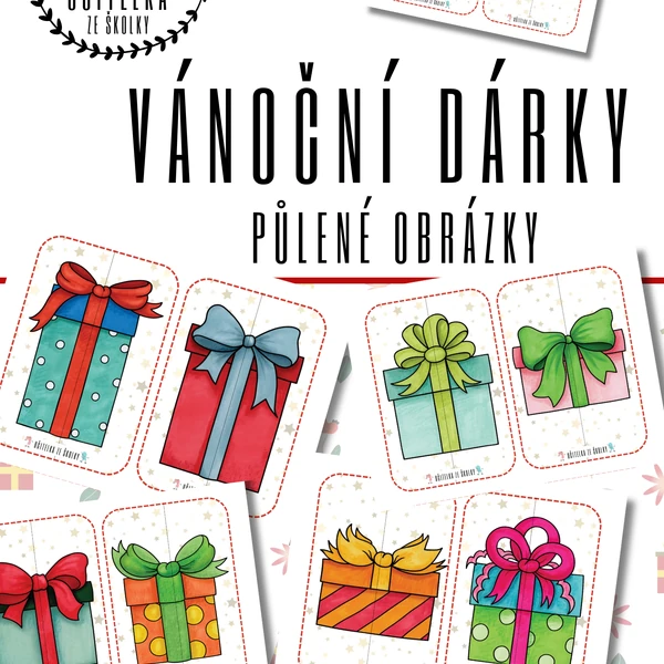 VÁNOČNÍ DÁRKY - PŮLENÉ OBRÁZKY
