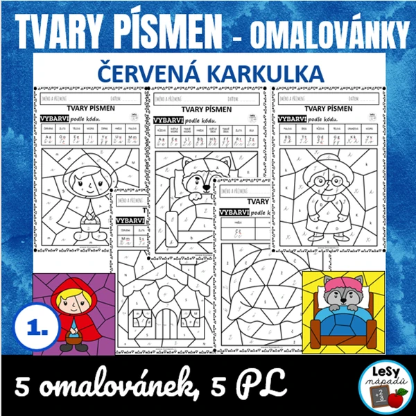Tvary písmen - Červená Karkulka