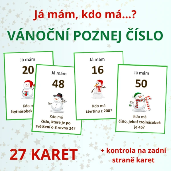 Já mám, kdo má…? – Vánoční poznej číslo