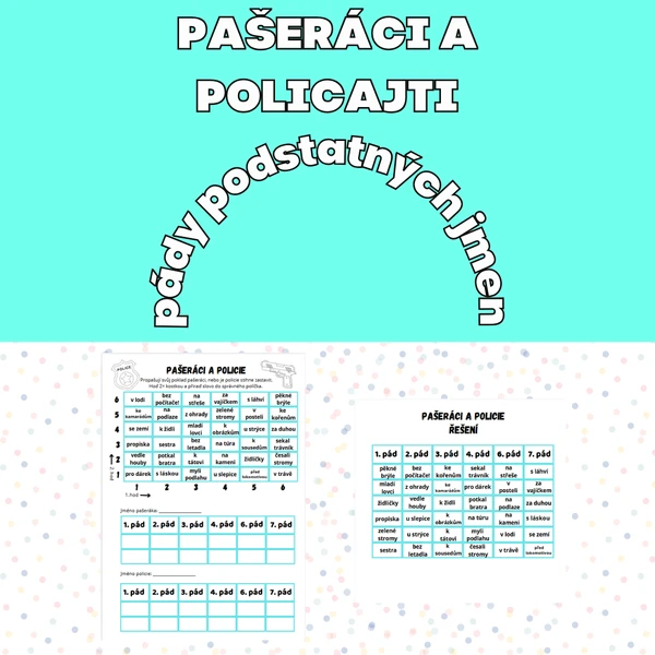 Pašeráci a policie - Pády podstatných jmen