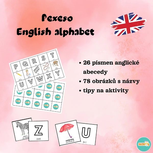 Pexeso english alphabet
