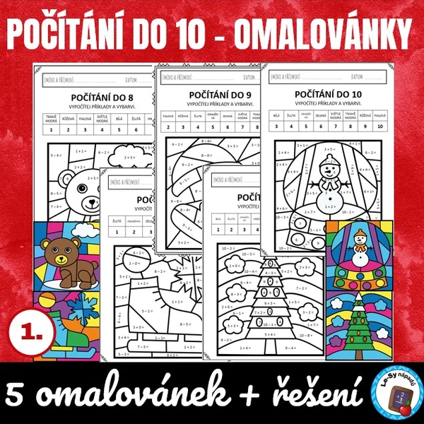 Počítání do 10 s omalovánkou