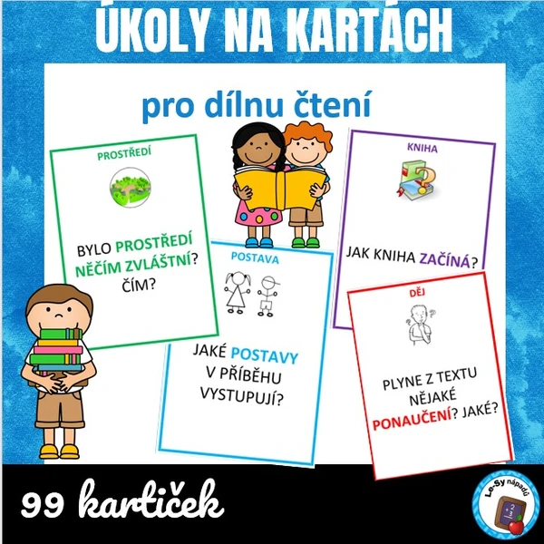 Úkoly na kartách pro dílnu čtení