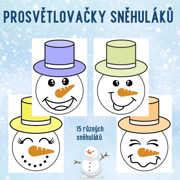 Prosvětlovačky sněhuláků 