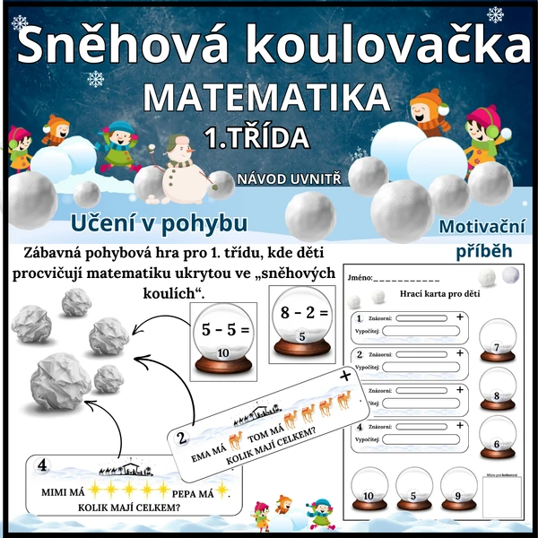 SNĚHOVÁ KOULOVAČKA - učení v pohybu 1. třída