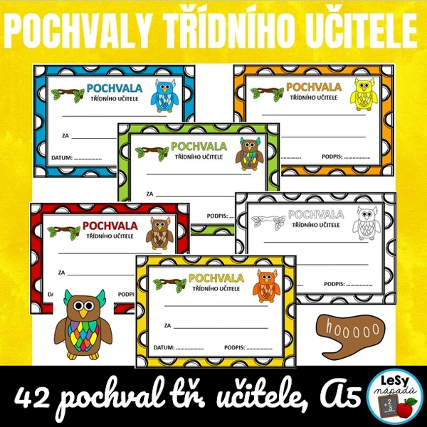 Pochvaly TU - sovičky, formát A5