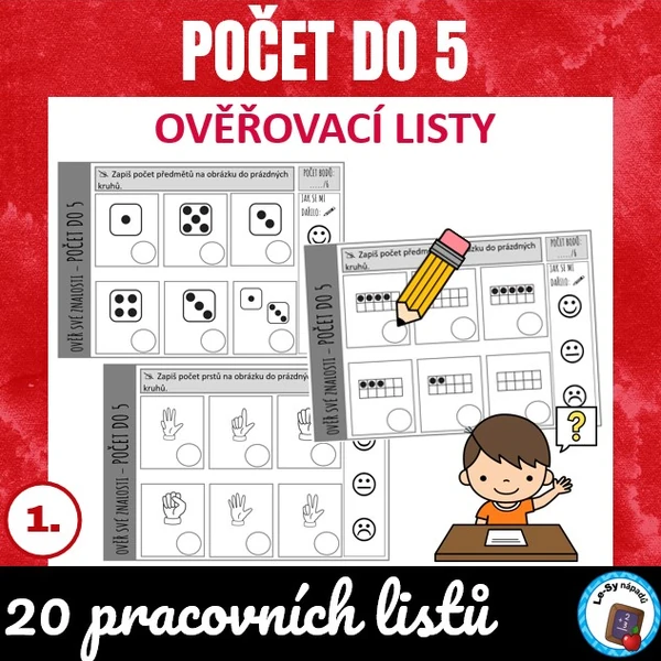 Počet do 5 - ověřovací listy