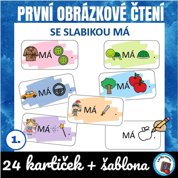 První obrázkové čtení se slabikou MÁ
