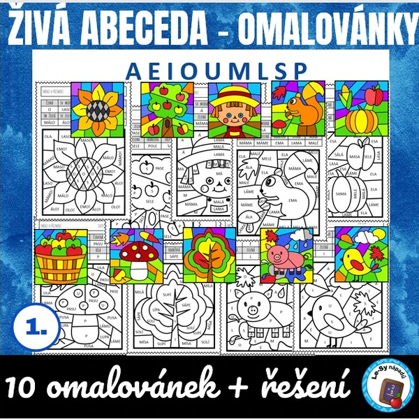 Živá abeceda - omalovánky