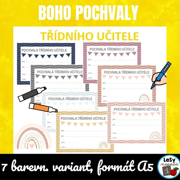 Boho pochvaly třídního učitele