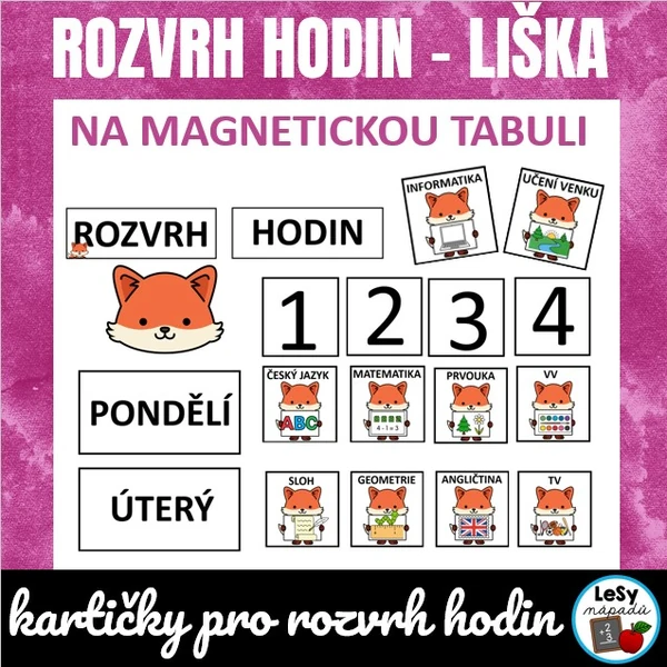 Rozvrh hodin - liška, velký