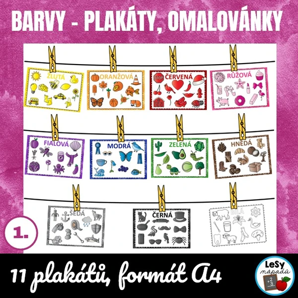 Barvy - plakáty a omalovánky