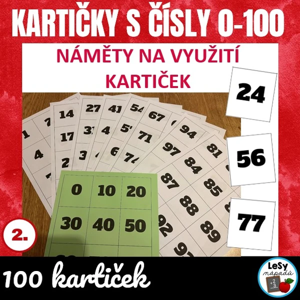 Kartičky s čísly do 100