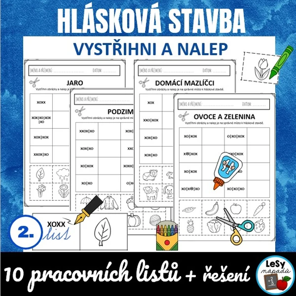 Hlásková stavba - vystřihni a nalep
