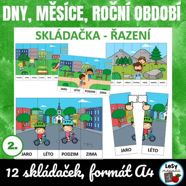 Dny, měsíce, roční období - skládačka
