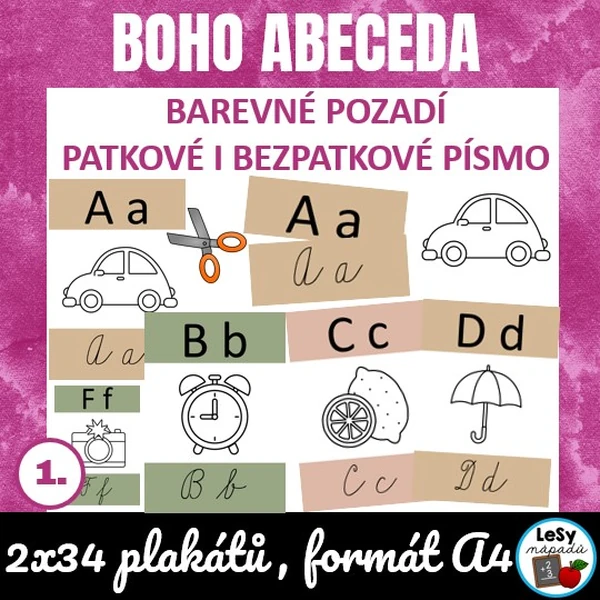 Boho abeceda - plakáty