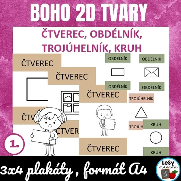 Boho 2D tvary - plakáty