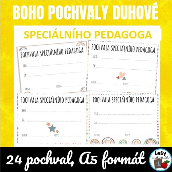 Pochvala speciálního pedagoga.