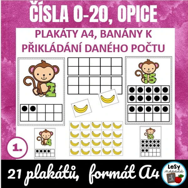 Čísla do 20 - opice