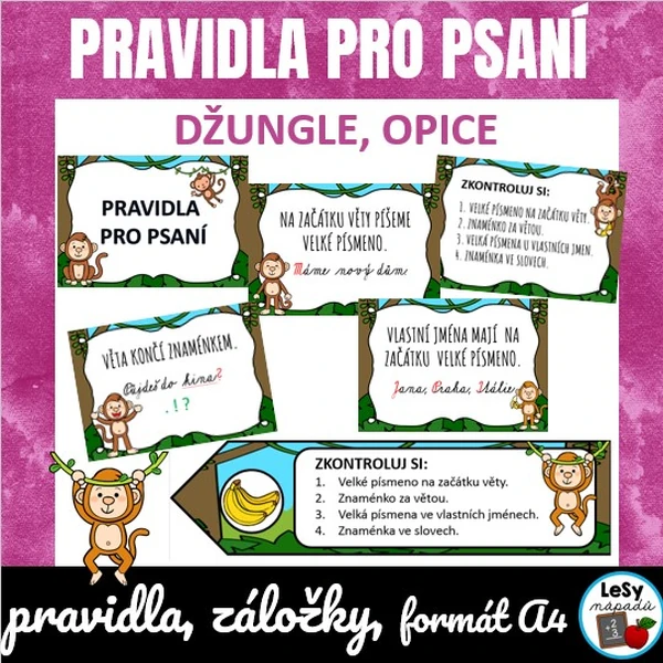 Zkontroluj si, pravidla pro psaní, džungle