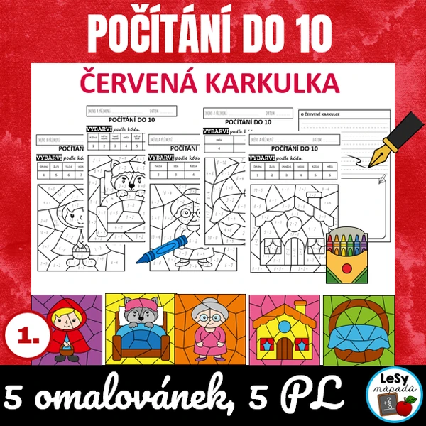 Počítání do 10 - Červená Karkulka