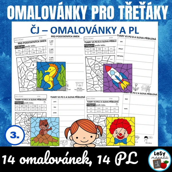 Omalovánky pro třeťáky na celý rok