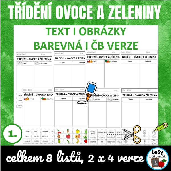 Ovoce a zelenina - třídění