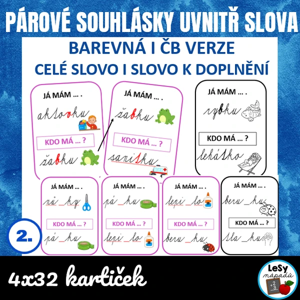 Párové souhlásky uvnitř slova - já mám, kdo má