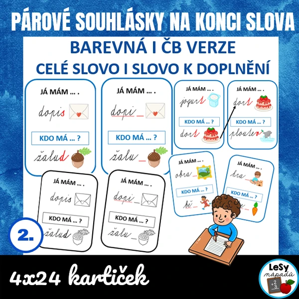 Párové souhlásky na konci slova - Já mám, kdo má 