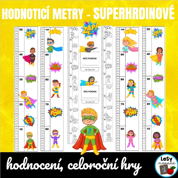 Superhrdinové - hodnoticí metry