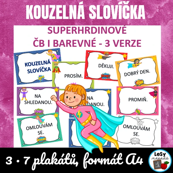 Superhrdinové - kouzelná slovíčka