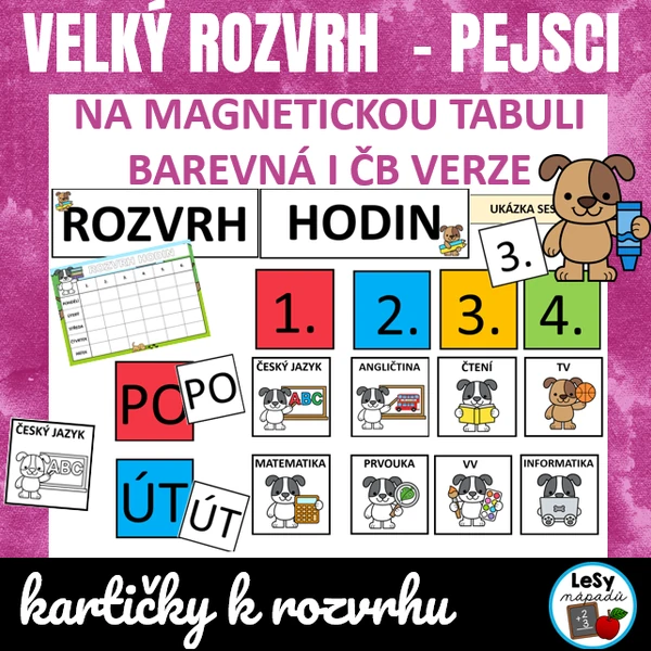 Pejsci - rozvrh hodin velký