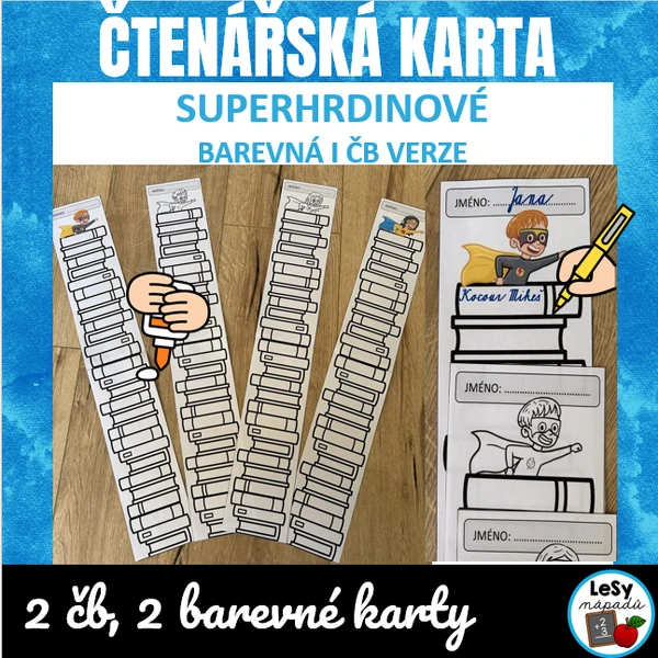 Superhrdinové - čtenářská karta