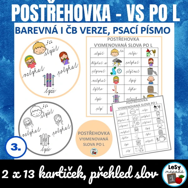Vyjmenovaná slova po L - postřehovka (psací písmo)