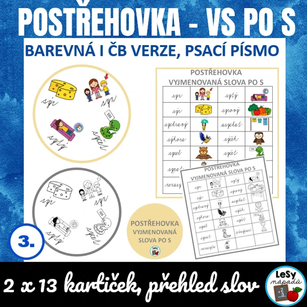 Vyjmenovaná slova po S - postřehovka (psací písmo)