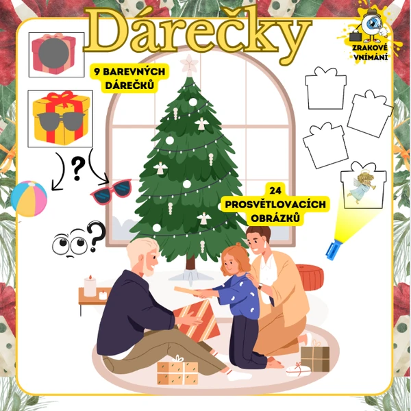 CO SE SKRÝVÁ V DÁREČKU - 2 PDF aktivity vhodné i pro mladší děti. 