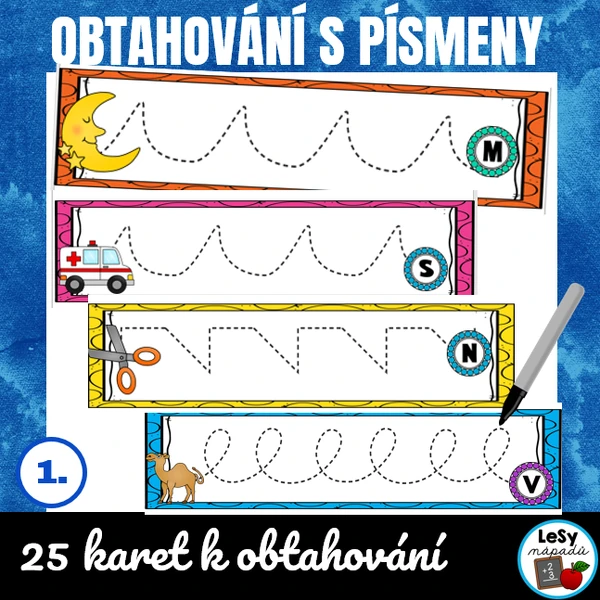 Grafomotorika - obtahování s písmeny