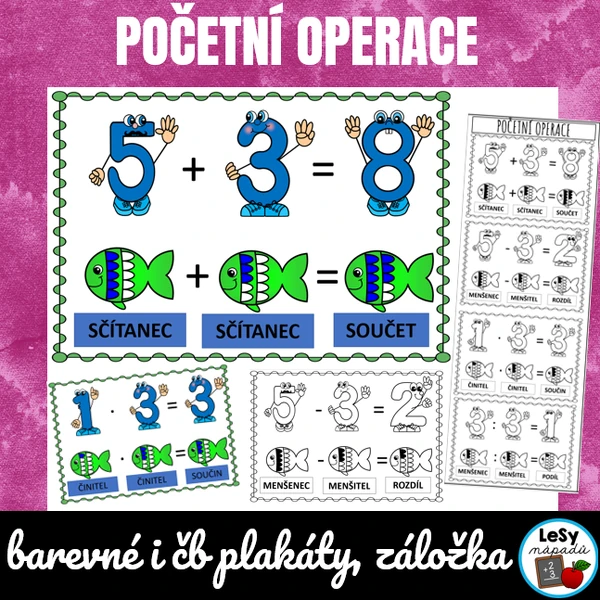 Početní operace - plakáty
